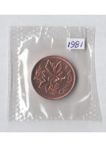 1981 - 1 centesimo Canada Foglia D'Acero Fdc